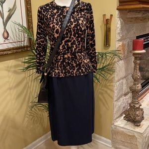 NWOT Midnight Navy Ellen Tracy Pinstripe Suit